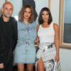 From left: Wardrobe.NYC designers Josh Goot and Christina Centenera with Kim Kardashian West